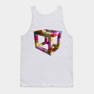 Magenta Abstract Tank Top